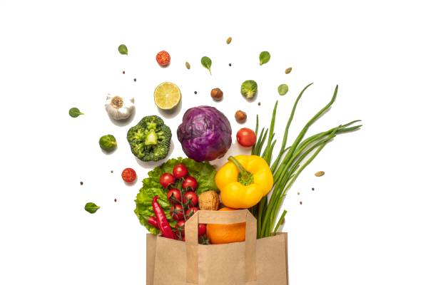 Frutas y verduras. Principio de hemorroides dieta sana e hidroterapia de colon